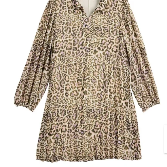 Nine West Leopard Pleated Dress - Picture 4 of 4